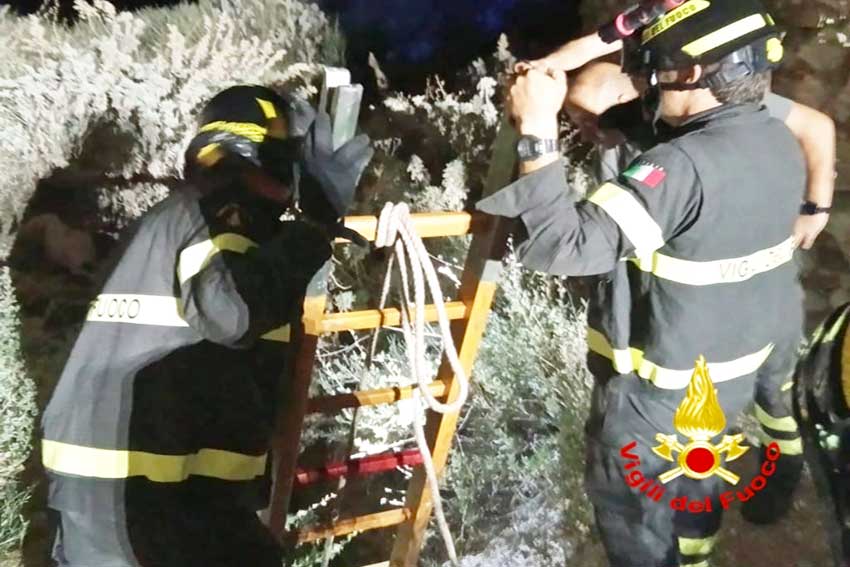 Uomo caduto pozzo Calamosca Cagliari