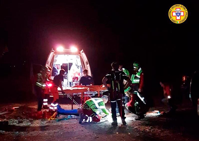 intervento del Soccorso Alpino a Villacidro