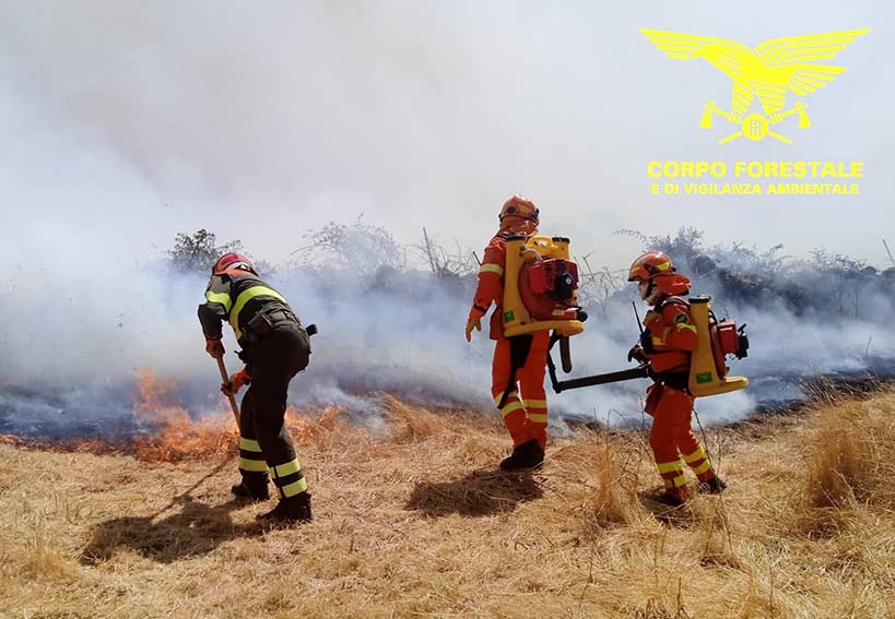 Corpo Forestale incendio