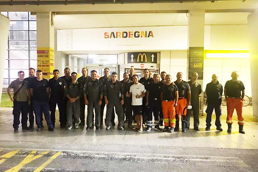 Equipaggio Greco protezione civile sardegna