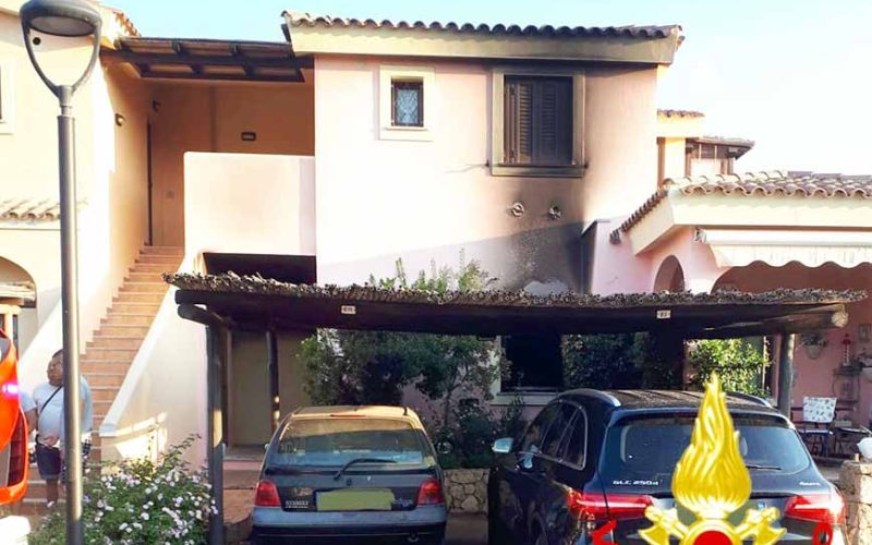 Incendio appartamento Murta Maria Olbia