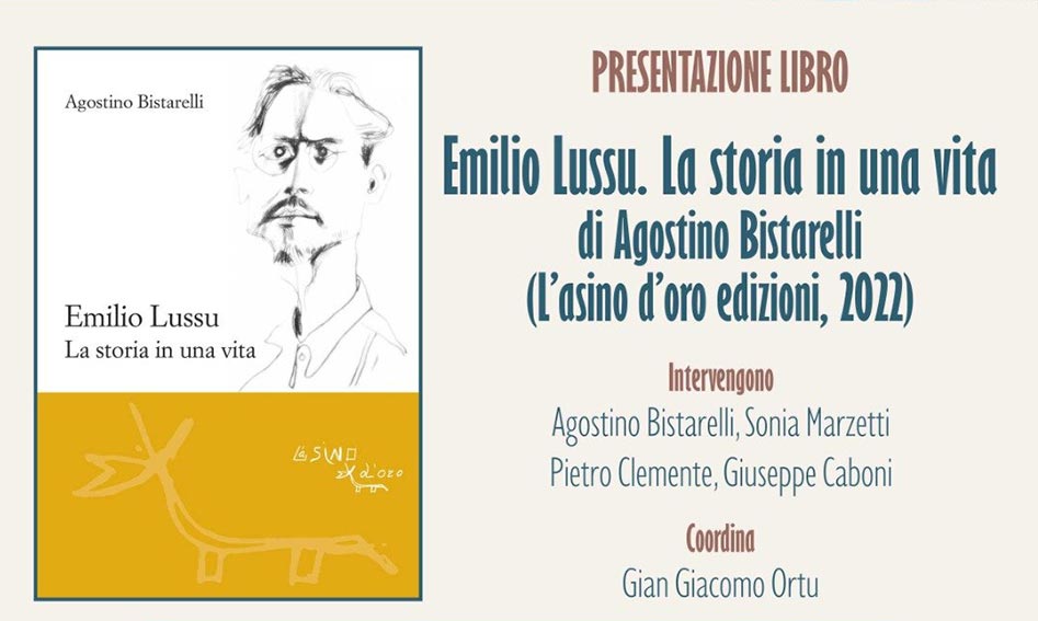 Locandina libro Lussu Agostino Bistarelli