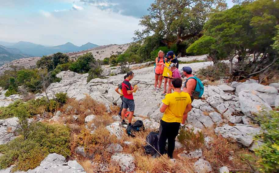 Supramonte Dorgali recupero escursionisti francesi