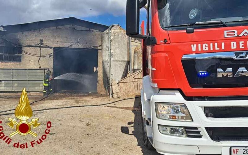 incendio azienda agricola Mores