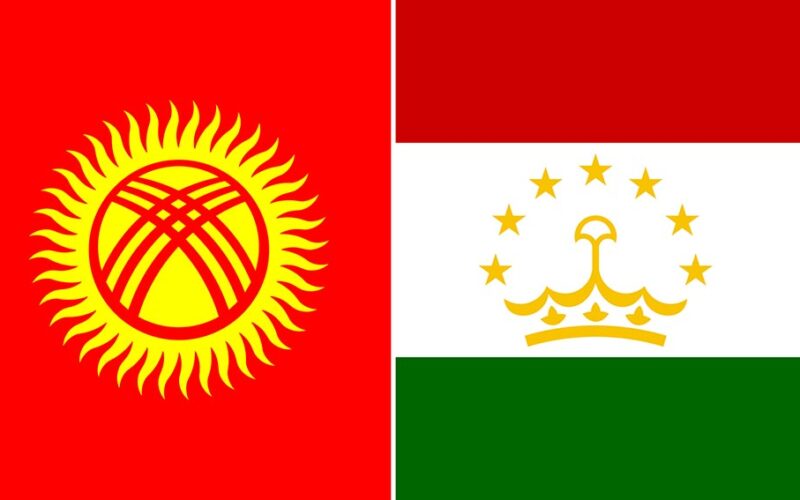 bandiere kirghizistan e tajikistan