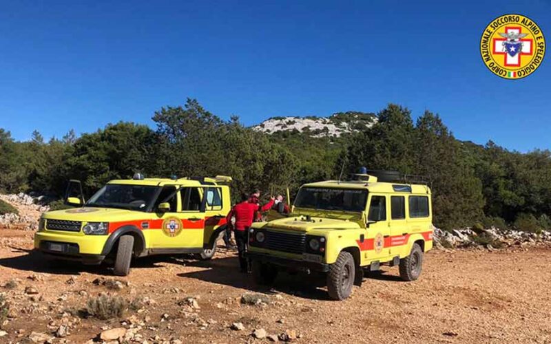 Intervento del Soccorso Alpino e Speleologico a Baunei