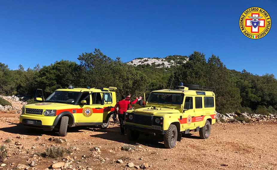 Intervento del Soccorso Alpino e Speleologico a Baunei