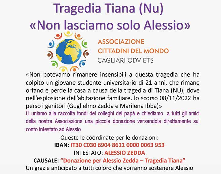 Alessio Zedda donazione