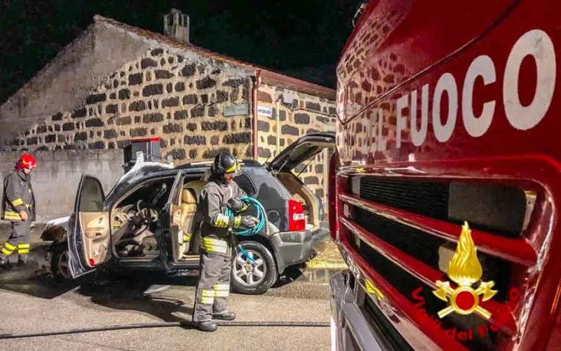 Incendio Auto Abbasanta