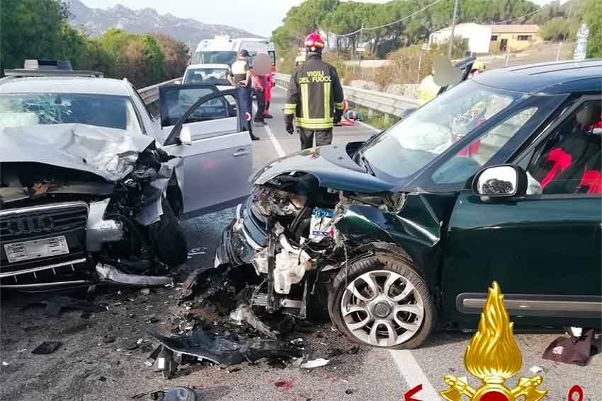 Incidente Arzachena Palau Statale 129