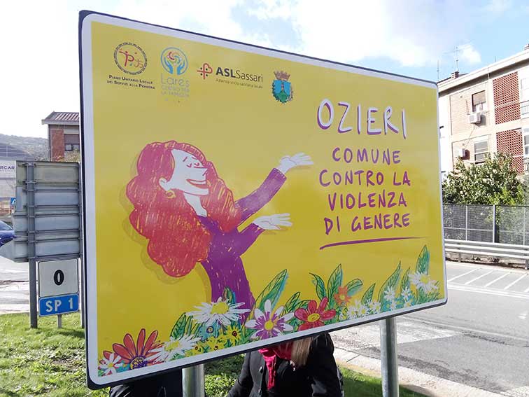cartellone contro violenza lares Lares Ozieri