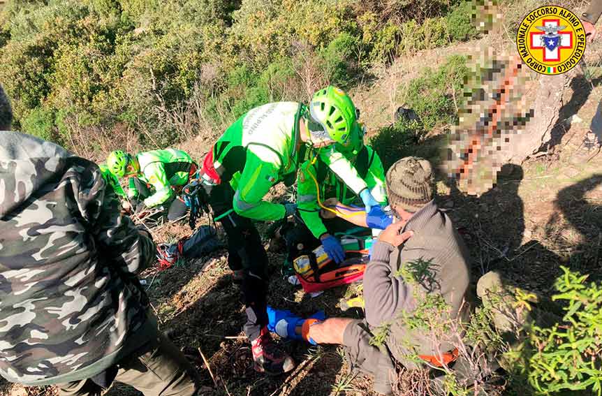 Cacciatore infortunato Iglesias soccorso alpino