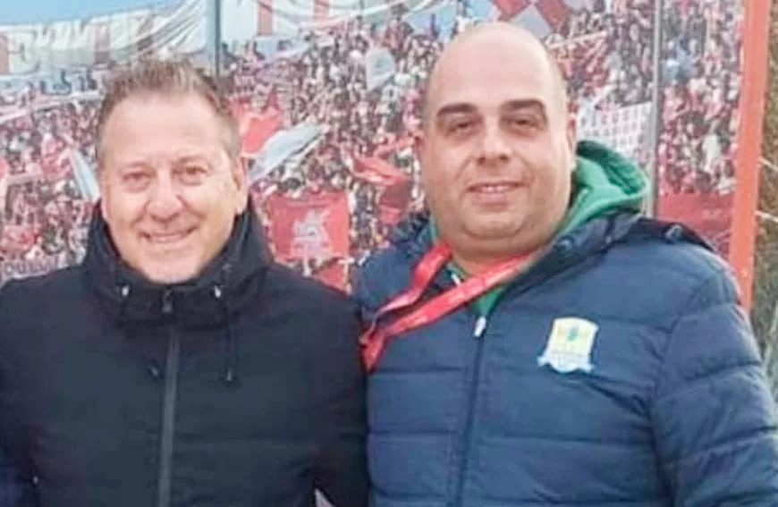 Cristian Polo col vice presidente del Perugia Calcio Mauro Lucarini jpg