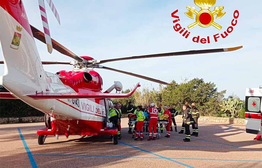 Intervento Cannigione Vigili el Fuoco soccorso signora