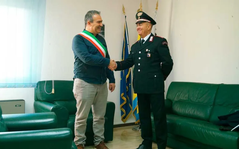 Torpe comandante di Stazione lascia Torpe saluto al Sindaco