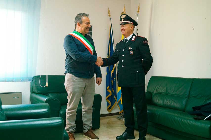 Torpe comandante di Stazione lascia Torpe saluto al Sindaco