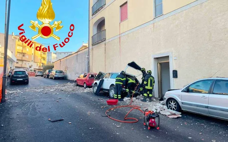 Auto danneggiate Olbia Vento 1