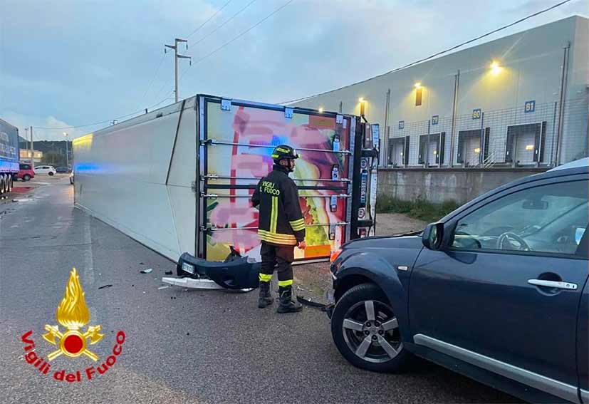 Incidente rimorchio olbia auto