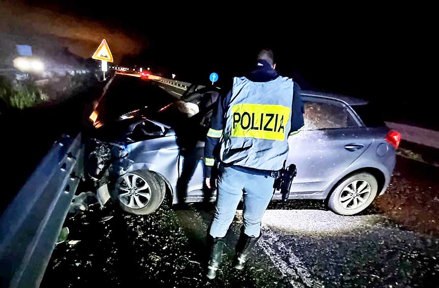 Polizia Stradale Sassari incidente 1
