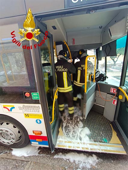 Incendio Autobus Sassari
