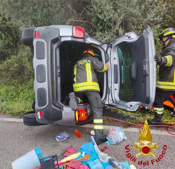 Incidente sp 3 Sassari