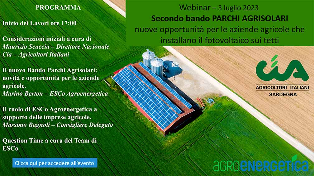 Parchi Agrisolari webinar Cia Sardegna