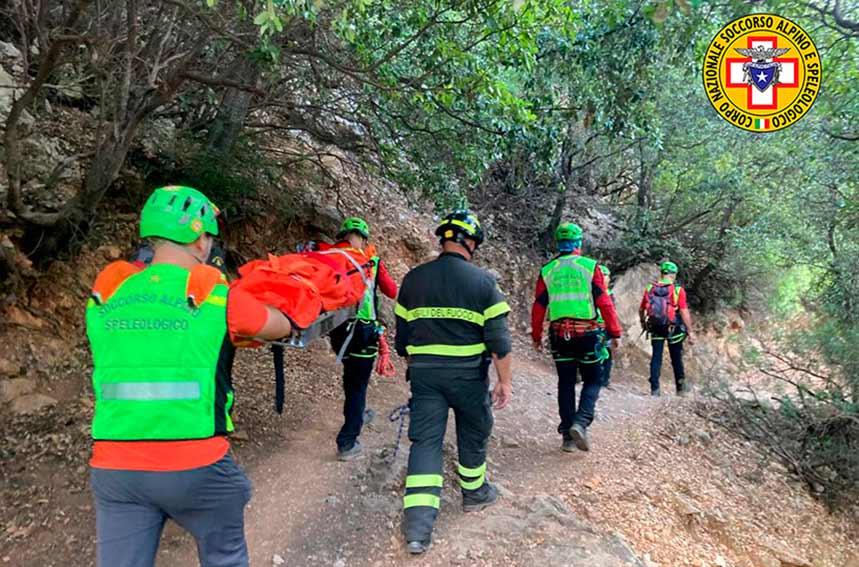 Soccorso turista canyon di Gorropu