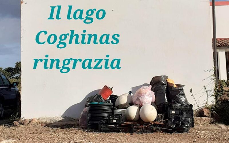 Raccolta rifiuti lago Coghinas Tula