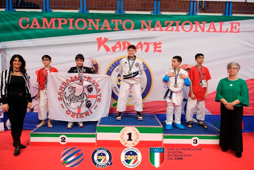 Straordinario secondo posto per la Sandalia Karate Ozieri al Campionato nazionale Csen 5 Sandalia Karate 2.2