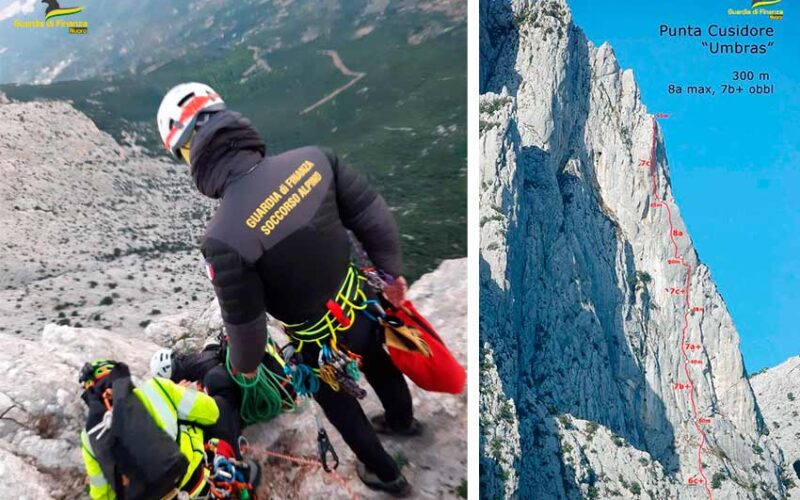 Sorcorso alpinisti Oliena monte Corrasi