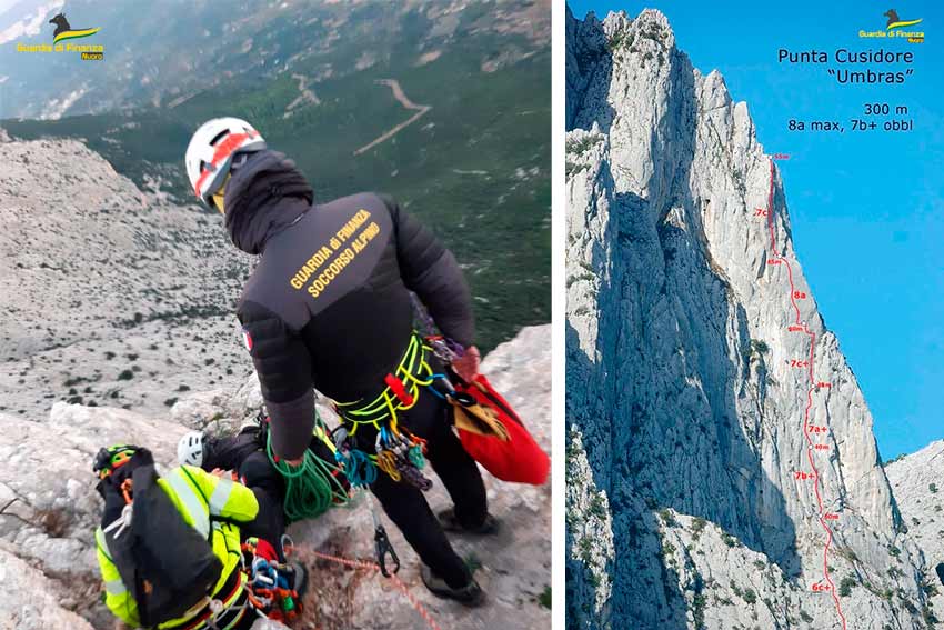 Sorcorso alpinisti Oliena monte Corrasi