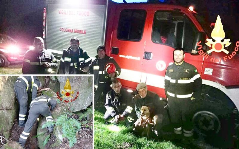 Cane Salvato Villanova Monteleone Vigili Fuoco Alghero