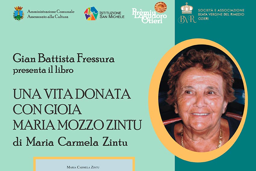 Ozieri, venerdì la presentazione del libro "Maria Mozzo Zintu. Una vita donata con gioia" 1 libro Maria Mozzo Zintu