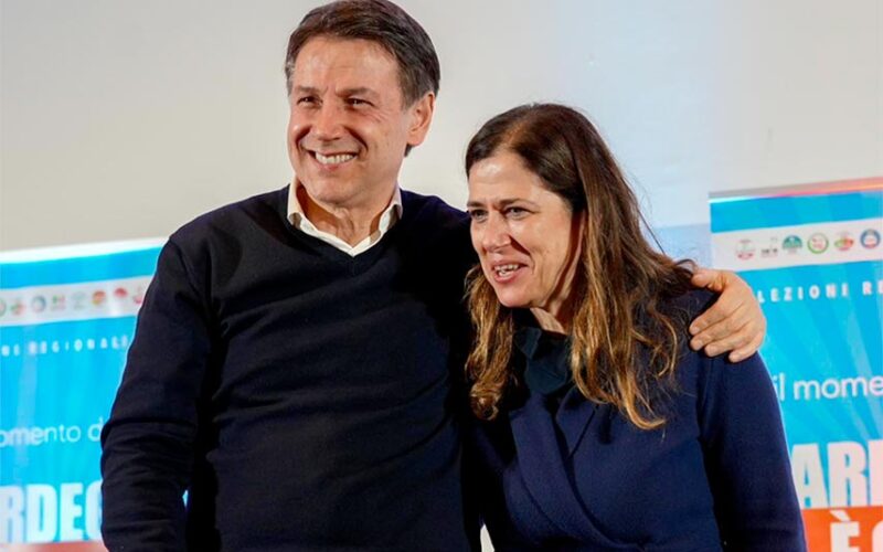 Alessandra Todde e Giuseppe Conte