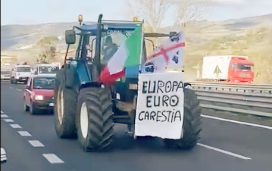 Protesta agricoltori Sardegna