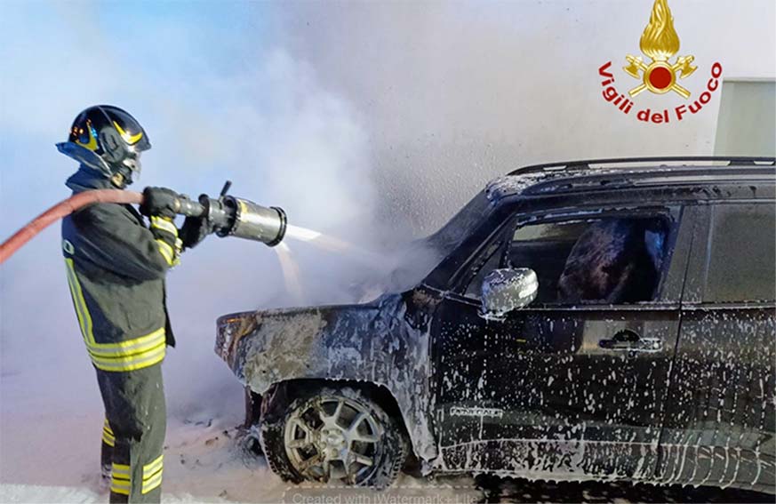 Incendio Auto a Pattada