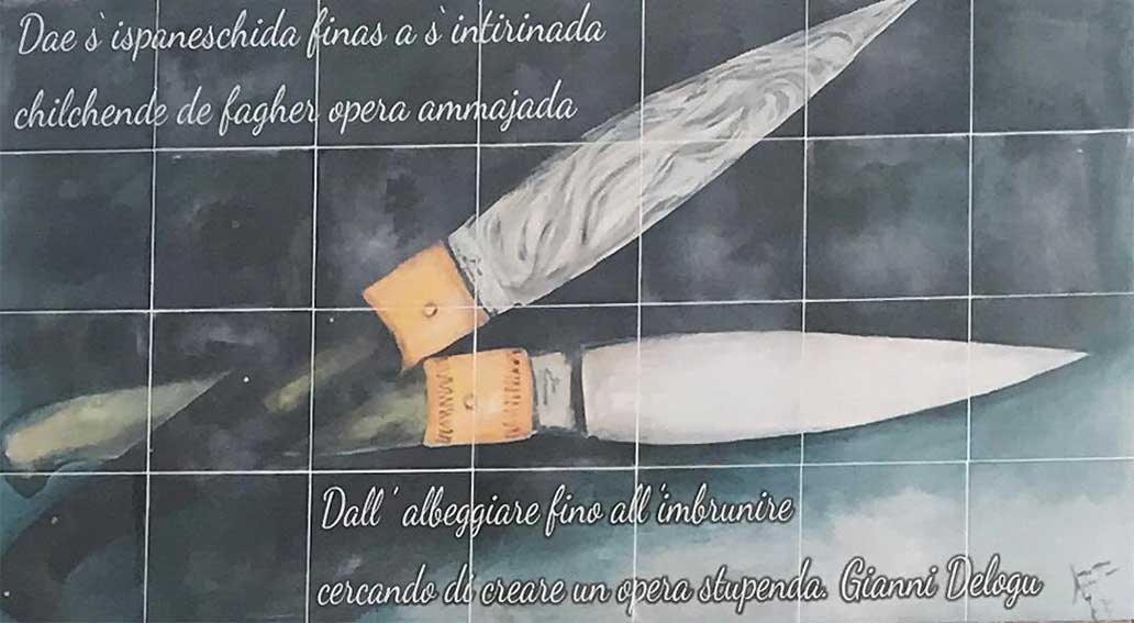 Pattada celebra la "resolza" e le tradizioni artigiane locali con i murales di Antonietta Zizi 1 Sa Resolza murale Pattada