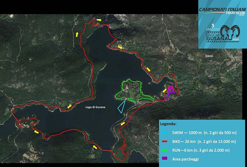 Gavoi. Triathlon Gennargentu, sul lago di Gusana attesi oltre 100 atleti da tutta Italia 3 Traithlon Gennargentu percorso