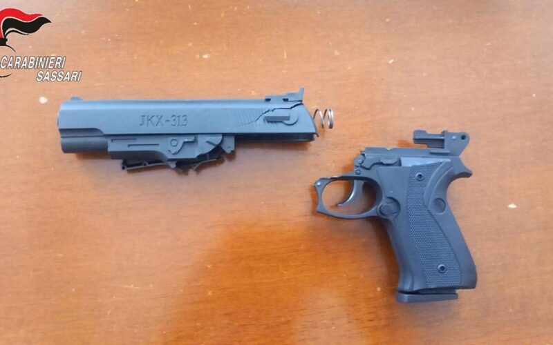 Arma giocattolo sequestrata Carabinieri Ozieri