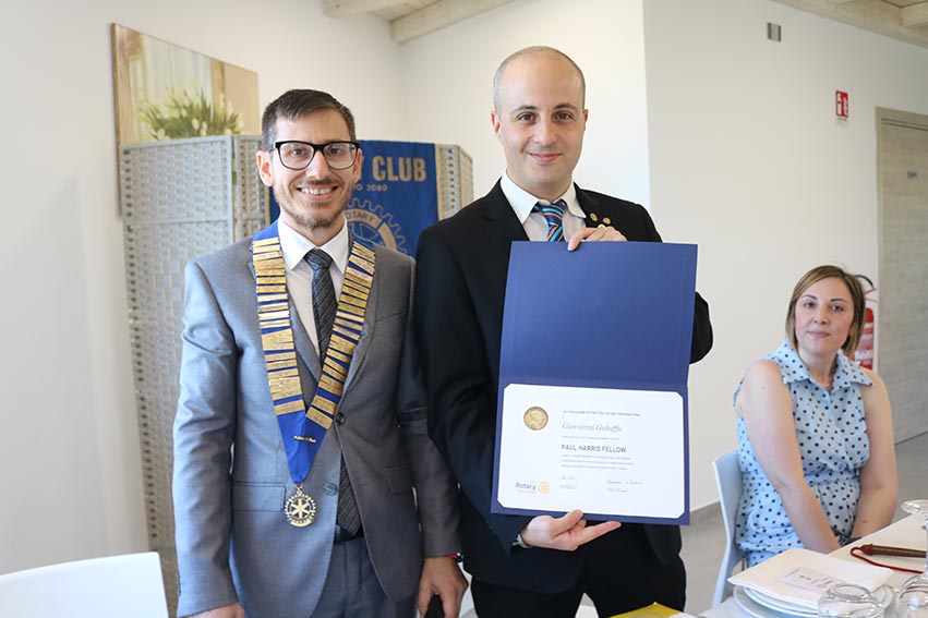Ozieri, Giovanni Frau nuovo presidente del Rotary Club 1 Giovanni Frau e Giovanni Galaffu Rotary Ozieri