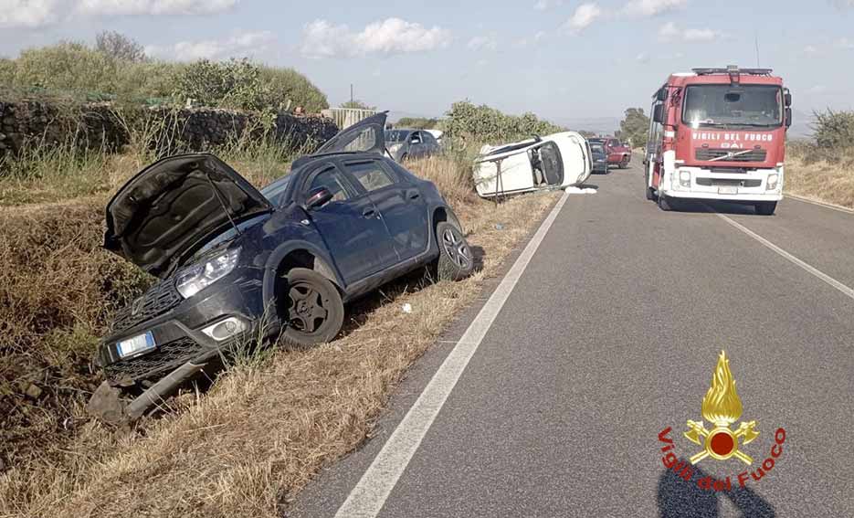 Silanus, scontro tra due auto sulla Sp 129: quattro feriti 1 Incidente Silanus