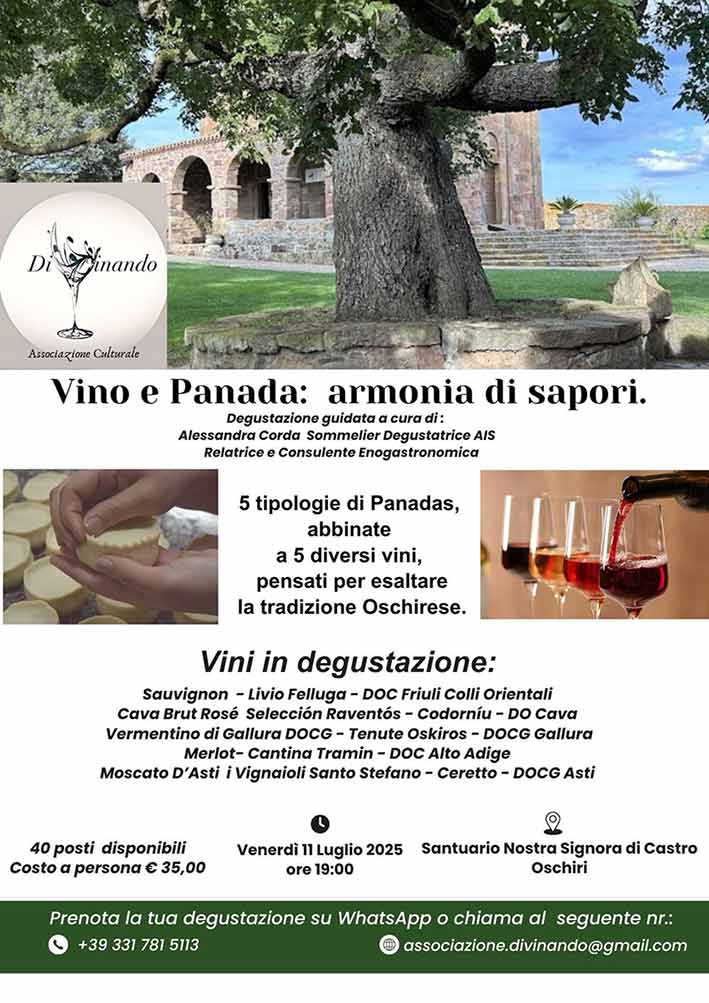 Locandina Vino e Panada Oschiri