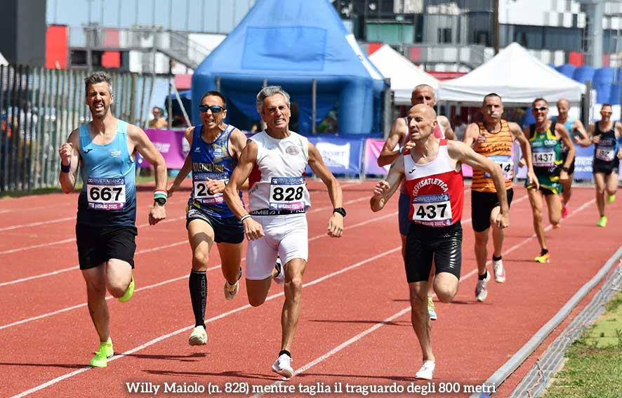 Willy Maiolo campione italiano SM50 800 metri