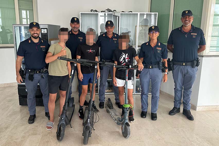 Ruba tre monopattini elettrici ad Alghero, denunciato 1 Furto monopattini Alghero