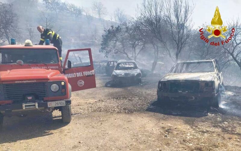 Incendio Ozieri Nughedu
