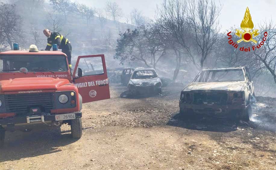 Incendio Ozieri Nughedu