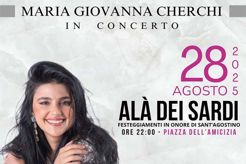 Maria Giovanna Cherchi in concerto ad Alà dei Sardi 1 Maria Giovanna Cherchi ad Ala dei Sardi