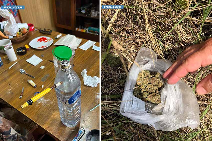 Controlli antidroga in Provincia di Oristano, denunciate 5 persone 1 Sequestro droga Polizia Oristano