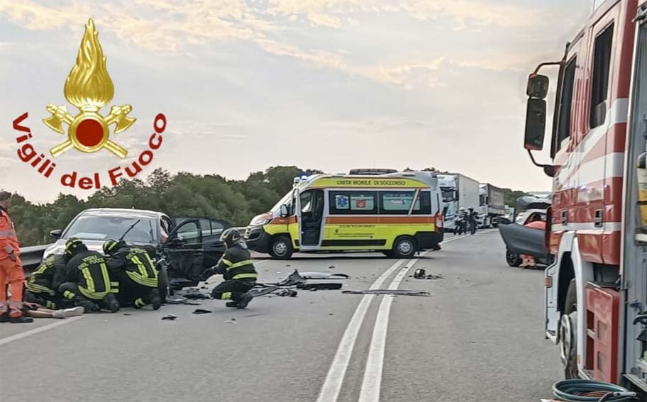 incidente strada panoramica Olbia