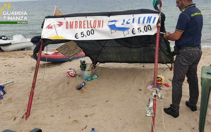 Dorgali sequestro stabilimento balneare abusivo
